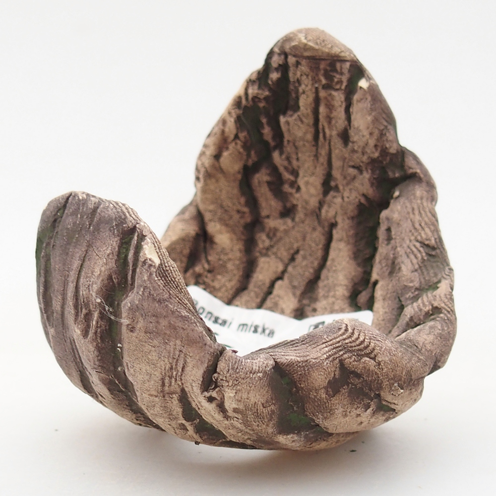 Schelp van keramiek 6,5 x 6,5 x 8 cm , kleur groen