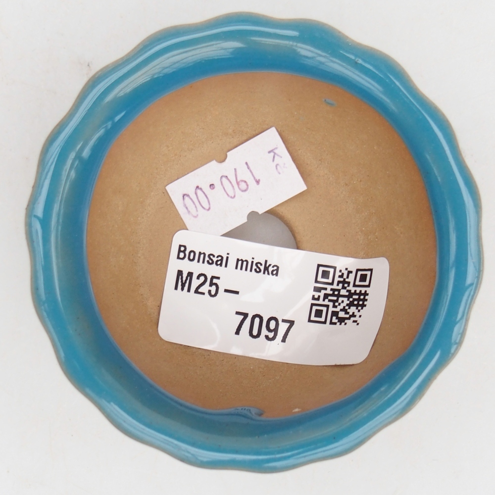 Bonsaischaal van keramiek 26 x 26 x 8 cm, kleur rood