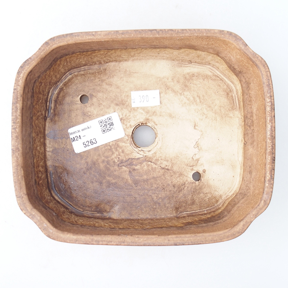 Bonsaischaal van keramiek 17,5 x 14 x 4,5 cm, kleur verschilt