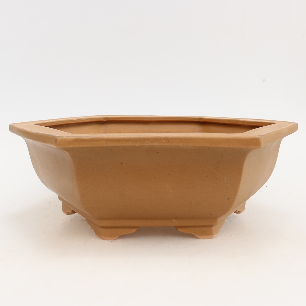 Keramische bonsaipot 28 x 24,5 x 9 cm, kleur bruin