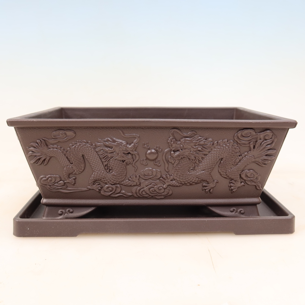 Bonsai-pot + schotel, kunststof MP-36 - 22,5 x 16 x 9 cm