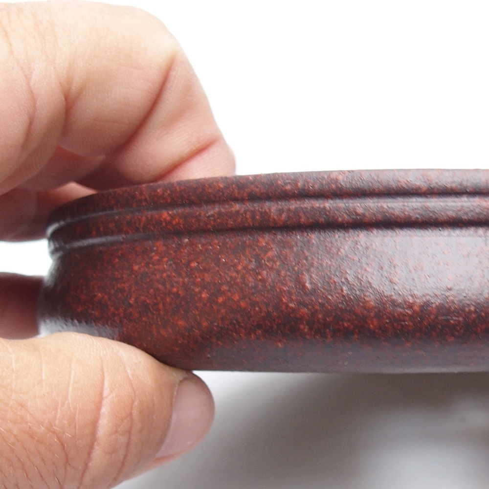 Kom 16 x 16 x 3,5 cm bruinrood