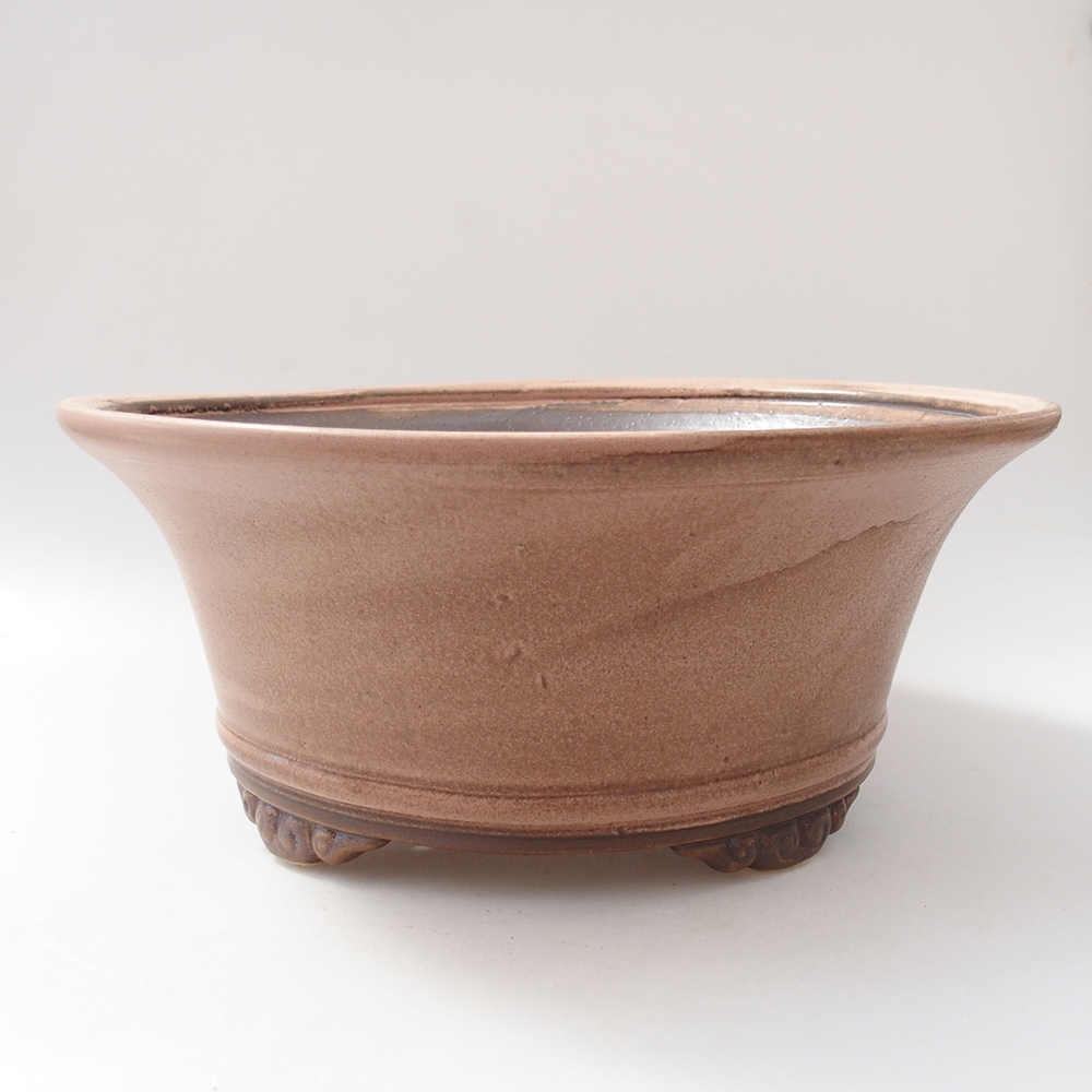 Bonsaischaal van keramiek 29 x 29 x 12 cm, roze