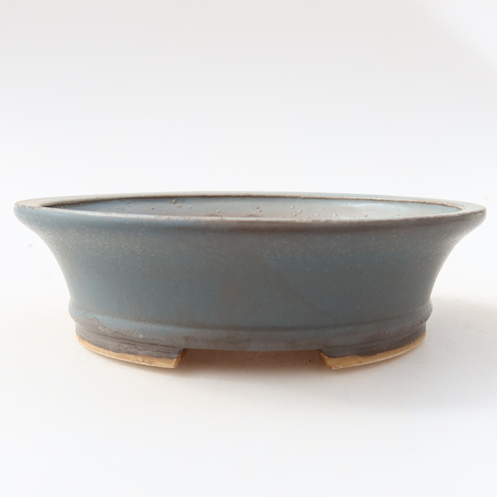 Keramische bonsaipot 14,5 x 13 x 4 cm, kleur: blauw