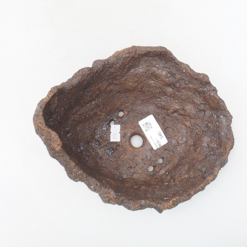 Keramisch Schelp 18 x 17 x 17,5 cm , kleur bruin