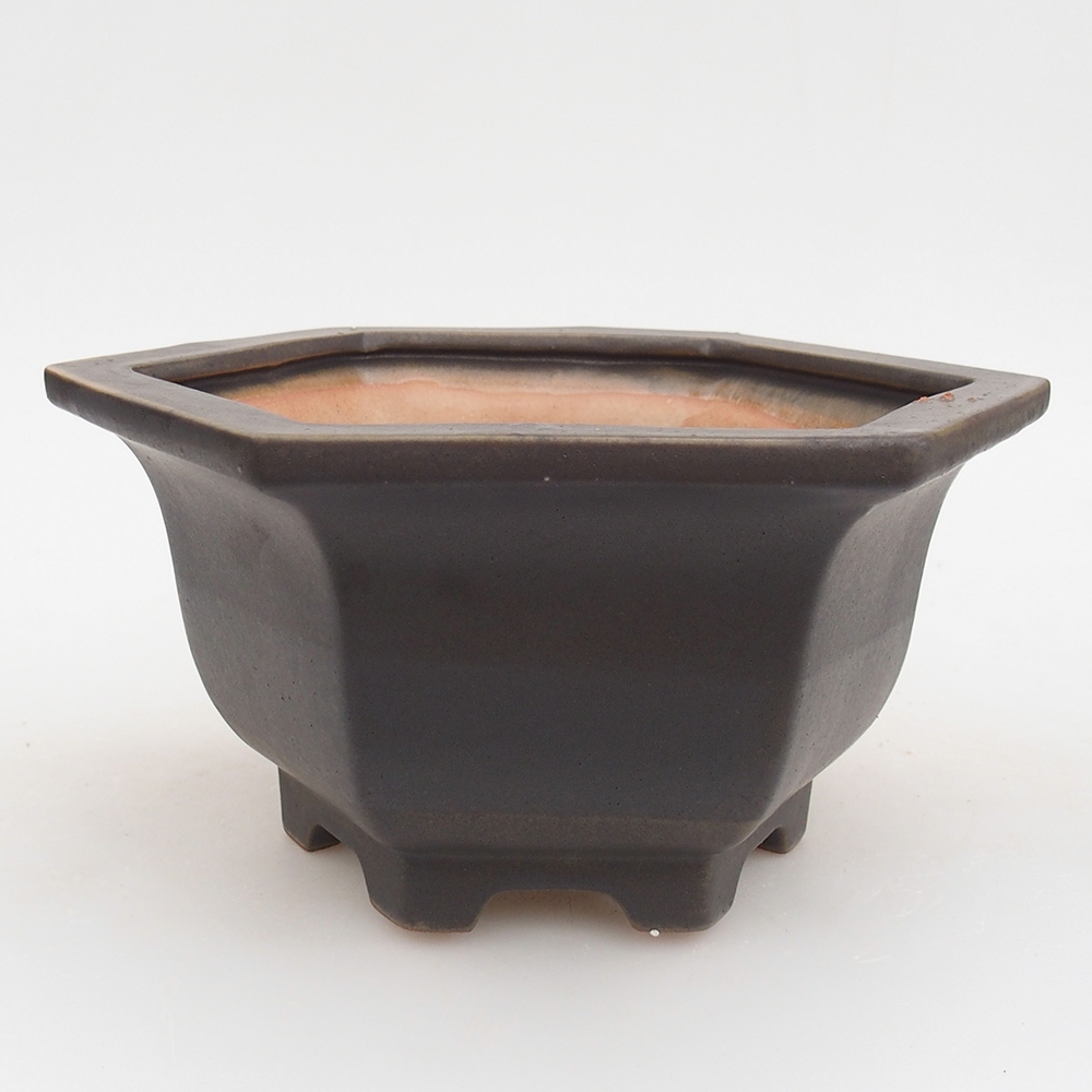 Bonsaischaal van keramiek 18 x 16 x 9 cm, groen