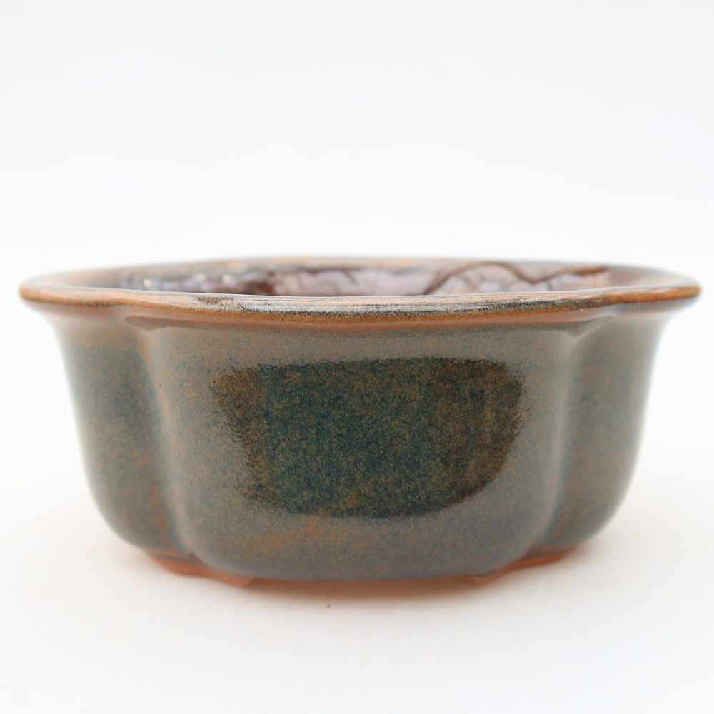 Keramische bonsaipot 13,5 x 11 x 6 cm, kleur bruin