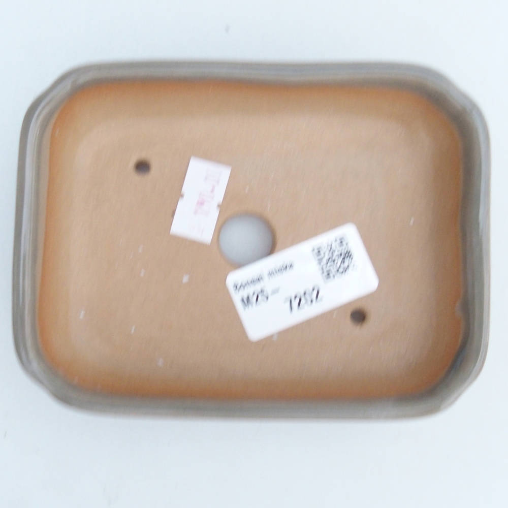 Bonsaischaal van keramiek 26 x 26 x 8 cm, kleur rood