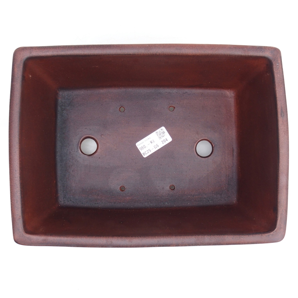 Bonsaischaal van keramiek 28 x 20,5 x 11 cm, bruin