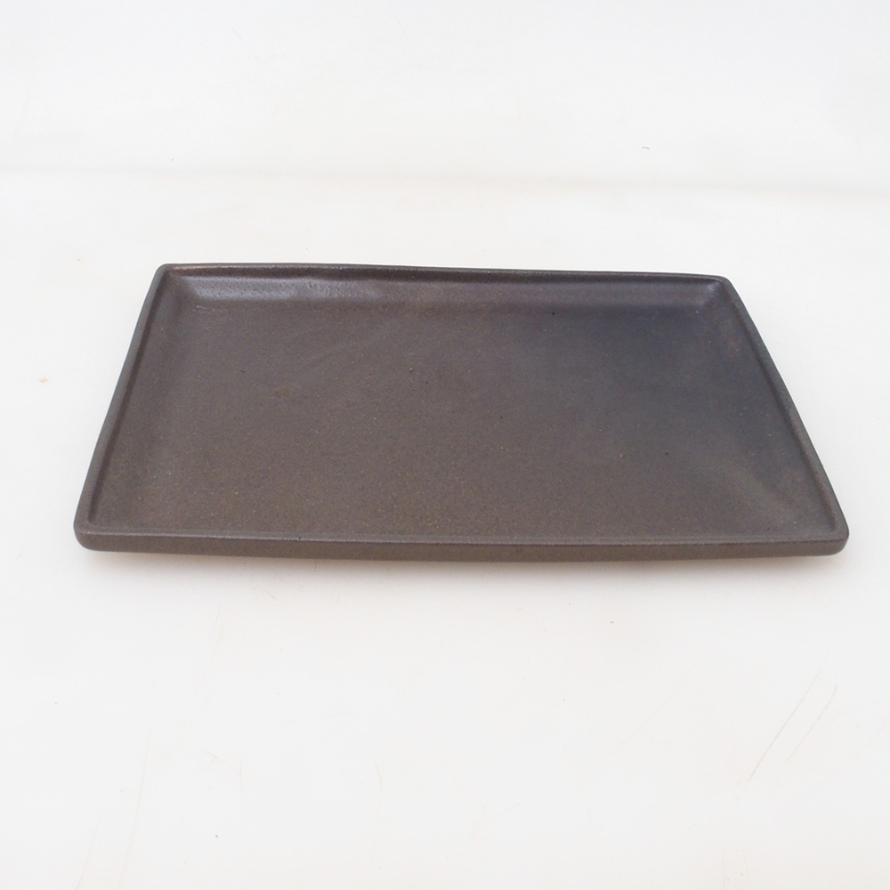 Bonsai schotel rechthoekig 22,5 x 17 x 1,5 cm - bruin