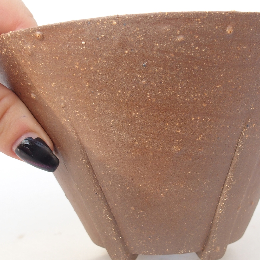 Bonsaischaal van keramiek 15 x 15 x 9 cm, bruin