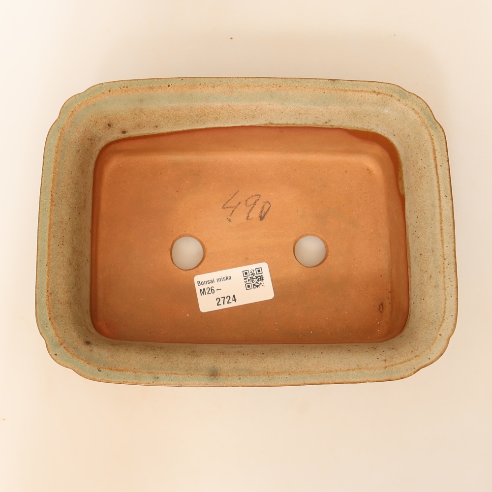 Keramische schaal  20 x 15,5 x 5,5 cm, kleur: beige