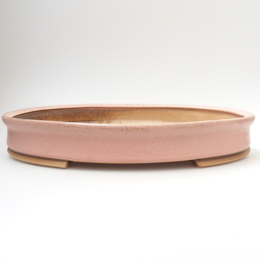 Bonsaischaal van keramiek 30 x 26,5 x 4 cm, roze