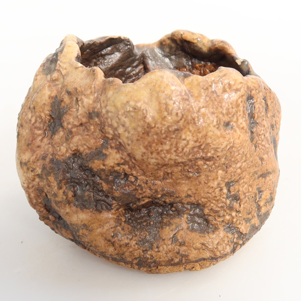 Keramisch Schelp 7 x 6 x 6 cm , kleur bruin