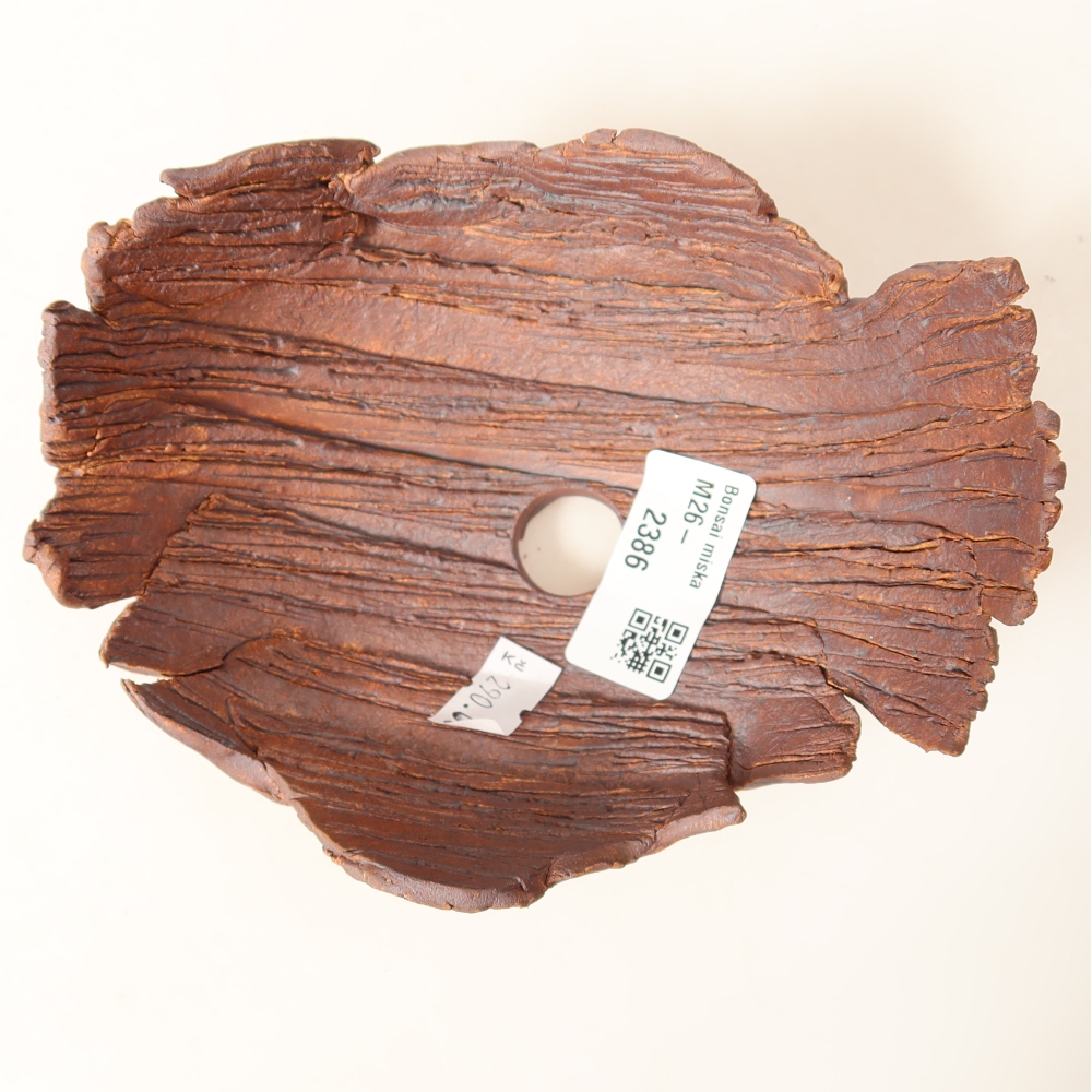 Keramische schaal  14,5 x 11,5 x 7,5 cm, kleur bruin