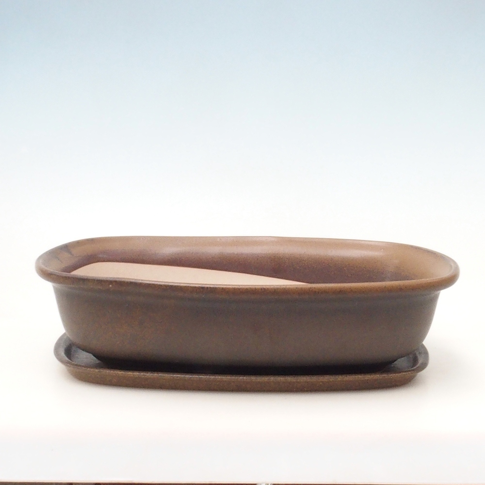 Bonsaischaal + schotel H10 - 37 x 28 x 9 cm.