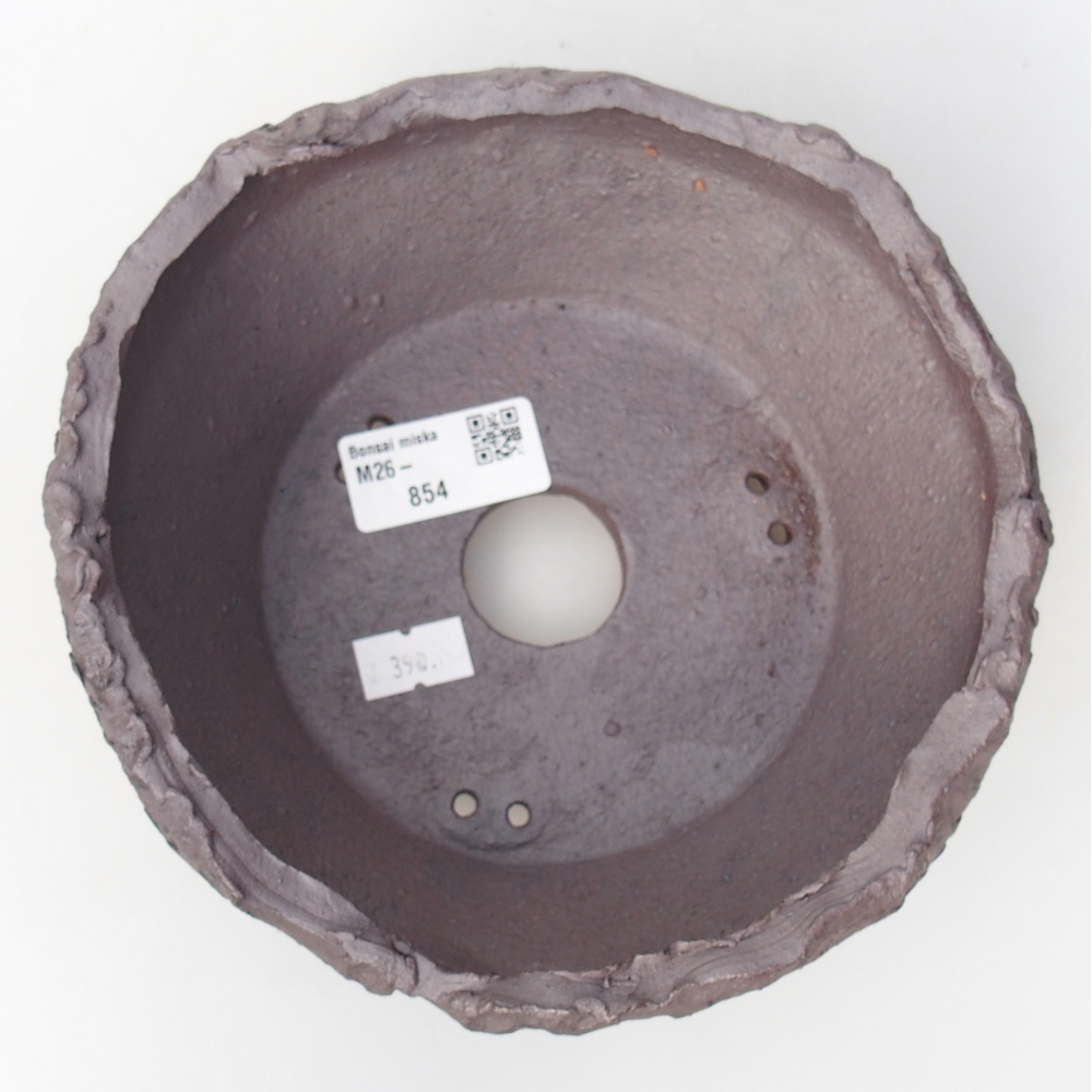 Bonsaischaal van keramiek 17 x 17 x 7,5 cm, metaalkleur