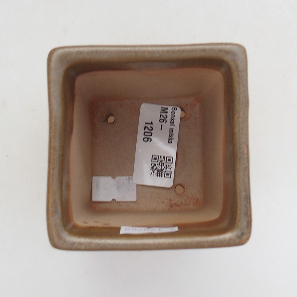 Bonsaischaal van keramiek 7 x 7 x 9,5 cm, bruin