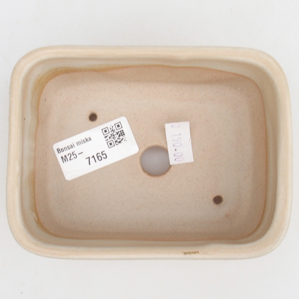 Bonsaischaal van keramiek 26 x 26 x 8 cm, kleur rood