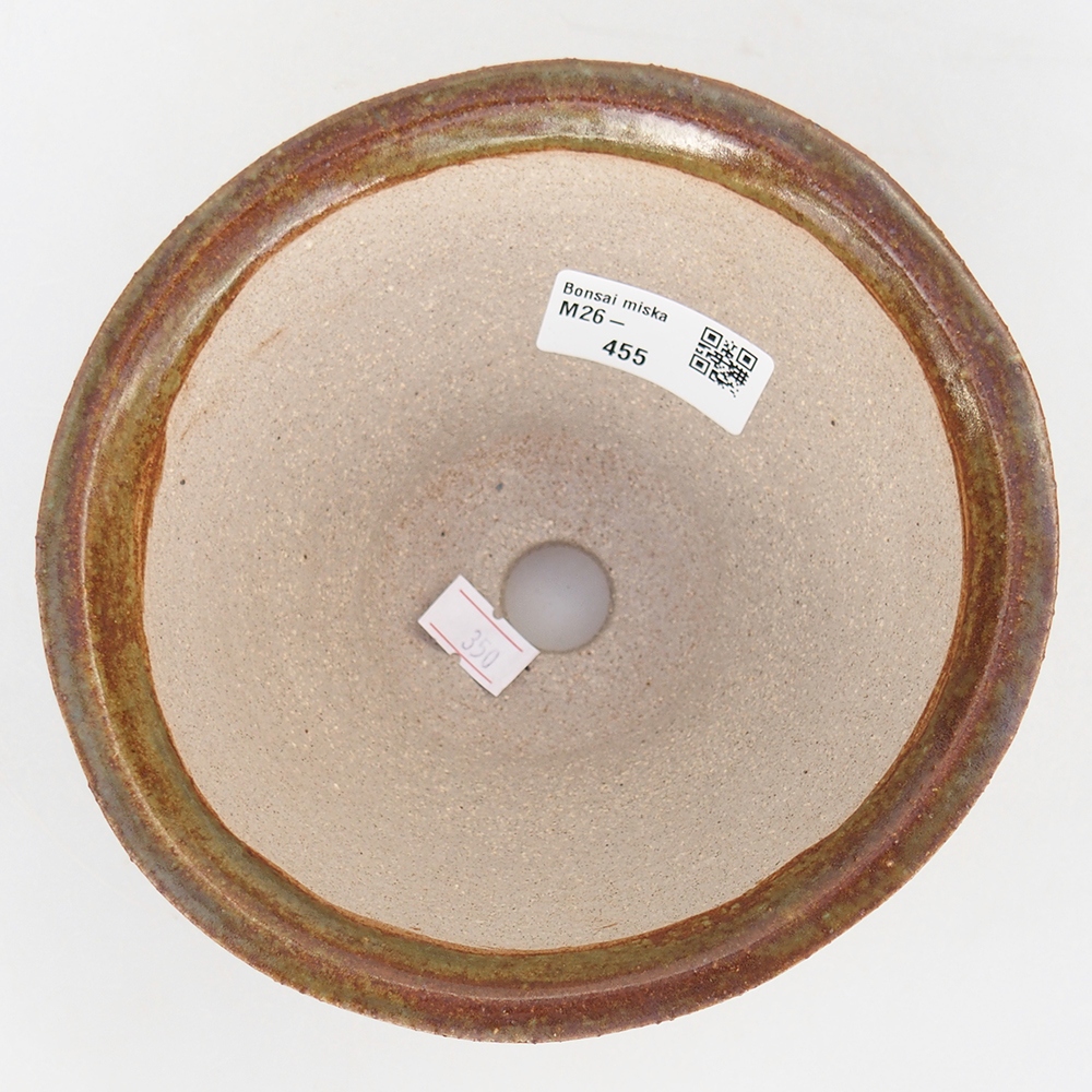 Bonsaischaal van keramiek 15 x 15 x 9 cm, bruin