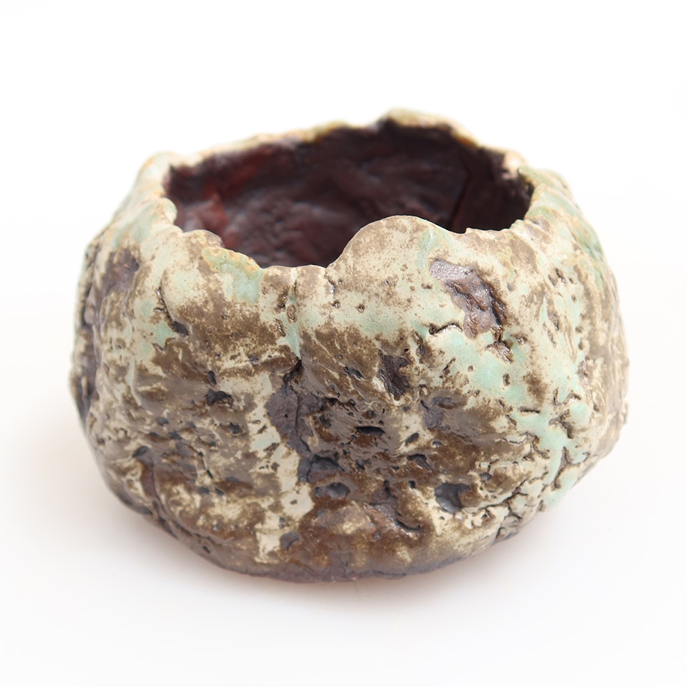 Keramische schaal  6 x 5 x 5 cm, kleur groen