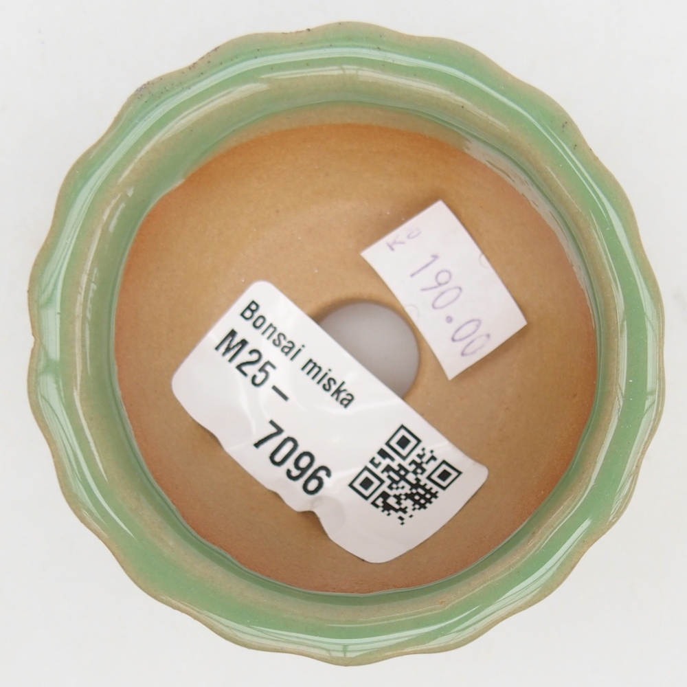 Bonsaischaal van keramiek 26 x 26 x 8 cm, kleur rood