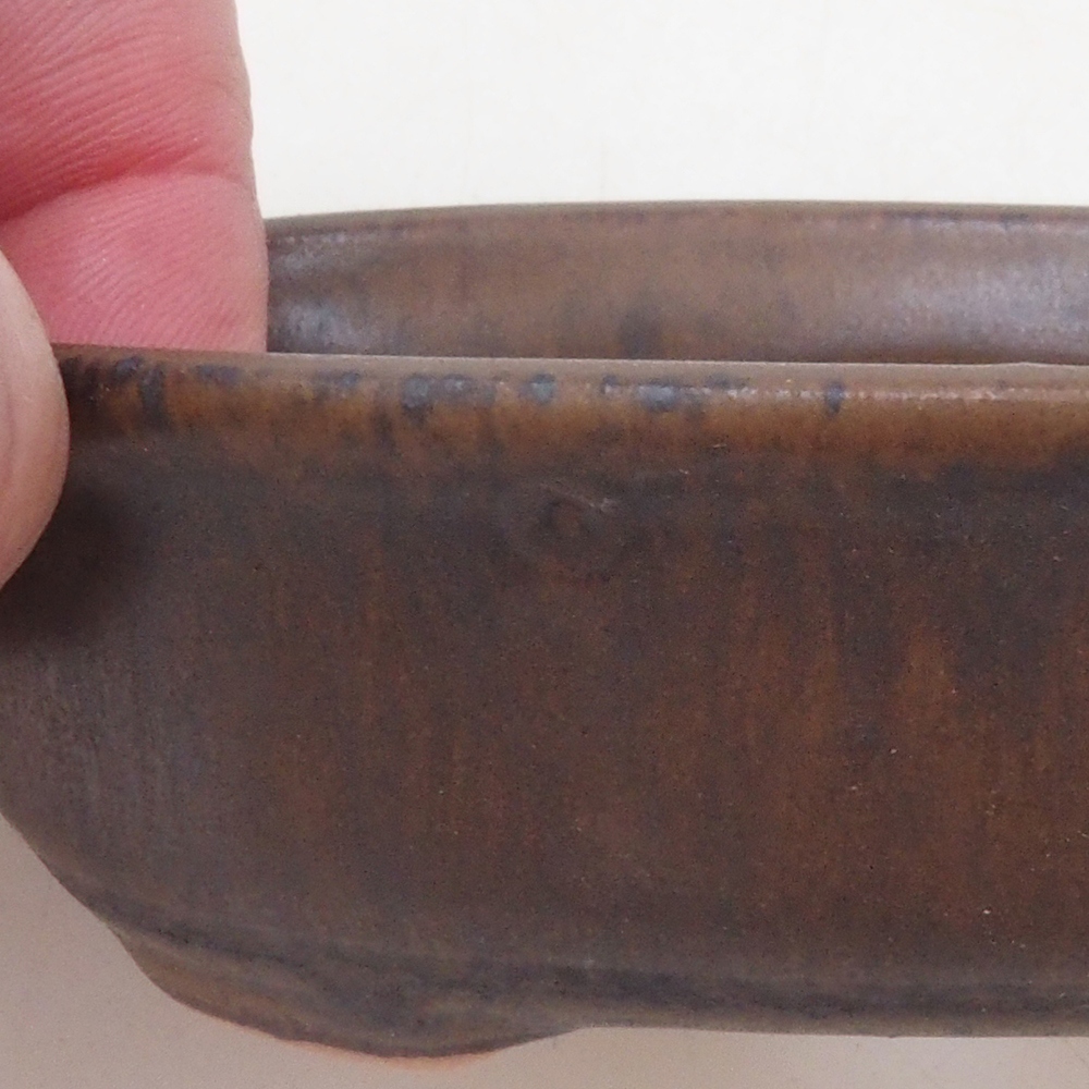 Bonsaischaal H04 - 10,5 x 7,5 x 3 cm - bruin