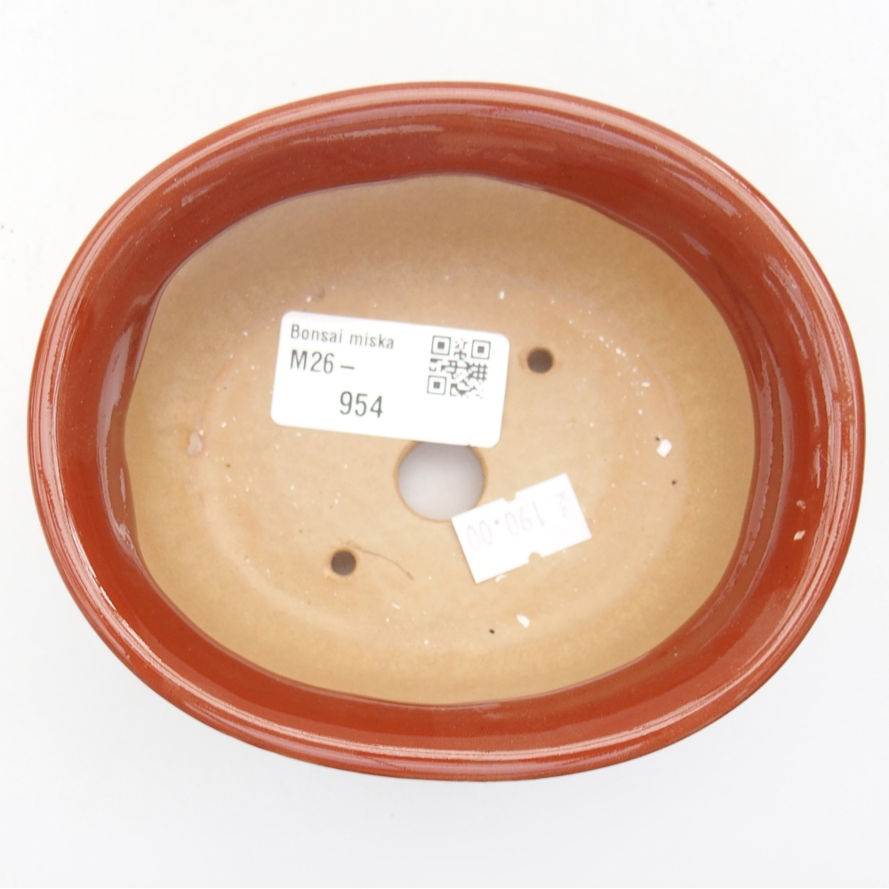 Bonsaischaal van keramiek 12 x 10 x 5,5 cm, bruin