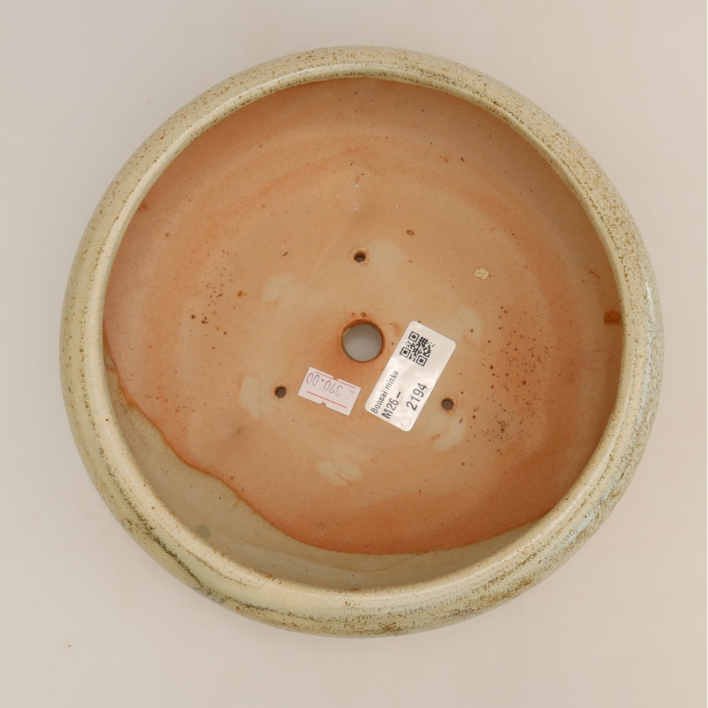 Keramische bonsaipot 20,5 x 20,5 x 7 cm, kleur groen