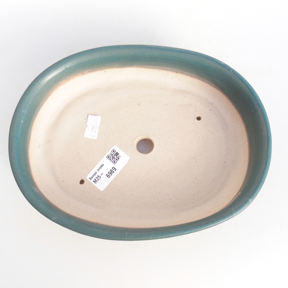 Bonsaischaal van keramiek 26 x 26 x 8 cm, kleur rood