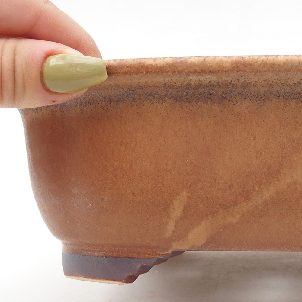 Bonsaischaal van keramiek 20 x 16,5 x 6,5 cm, roze