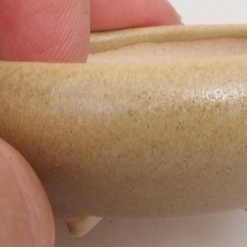 Mini bonsaischaal 5 x 5 x 2 cm, bruin