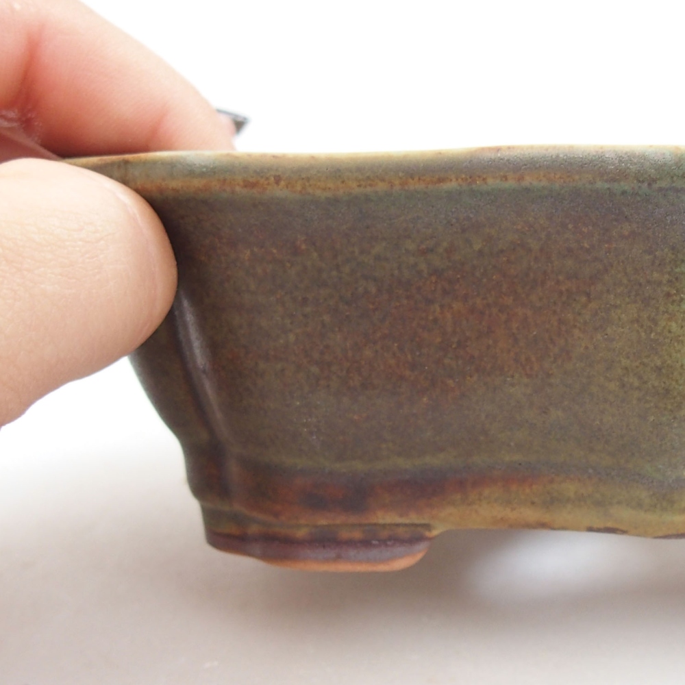 Bonsaischaal van keramiek 22 x 17 x 5 cm, groen