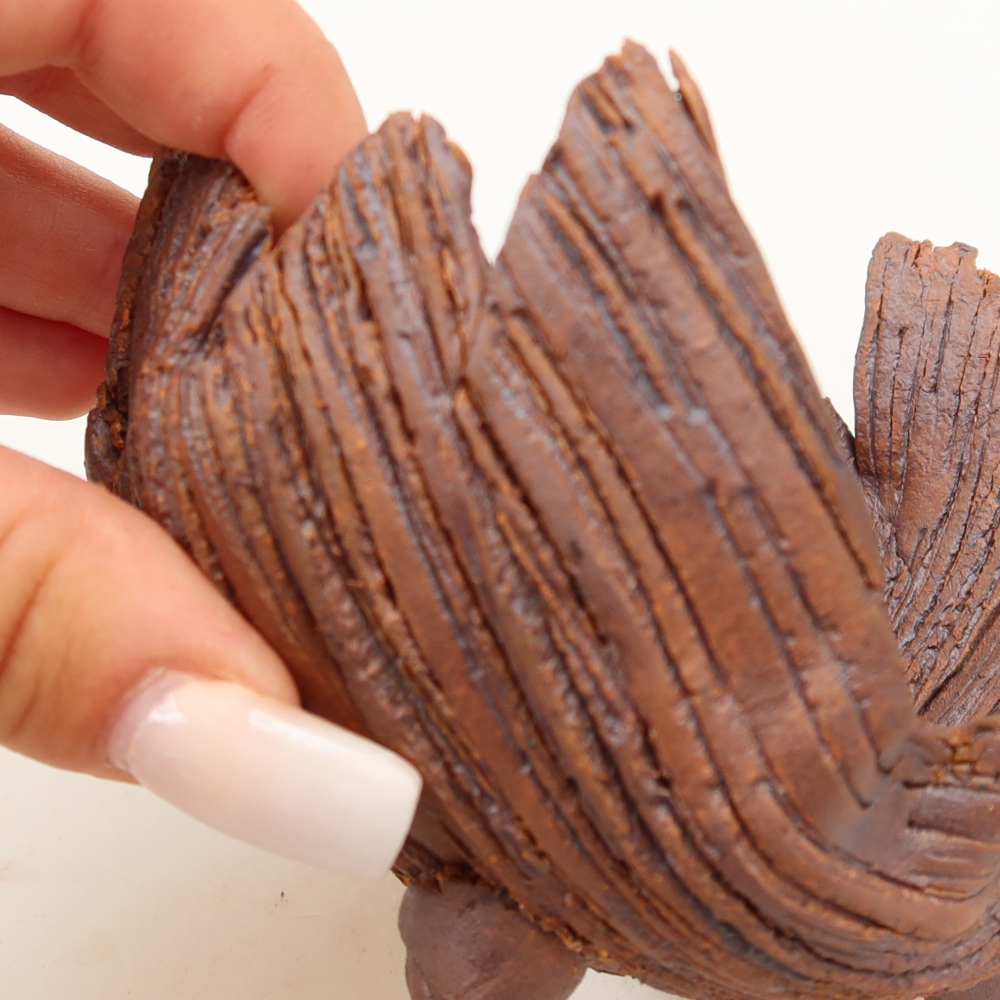 Keramische schaal  10,5 x 8,5 x 7,5 cm, kleur bruin