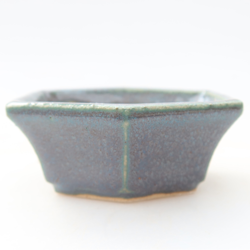 Keramische bonsai-schaal 6 x 5,5 x 2,5 cm, kleur: grijs