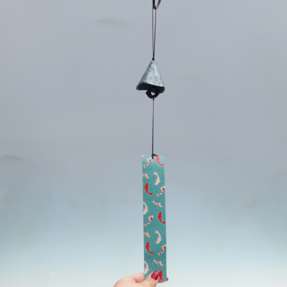 Metalen bel, kleur blauw