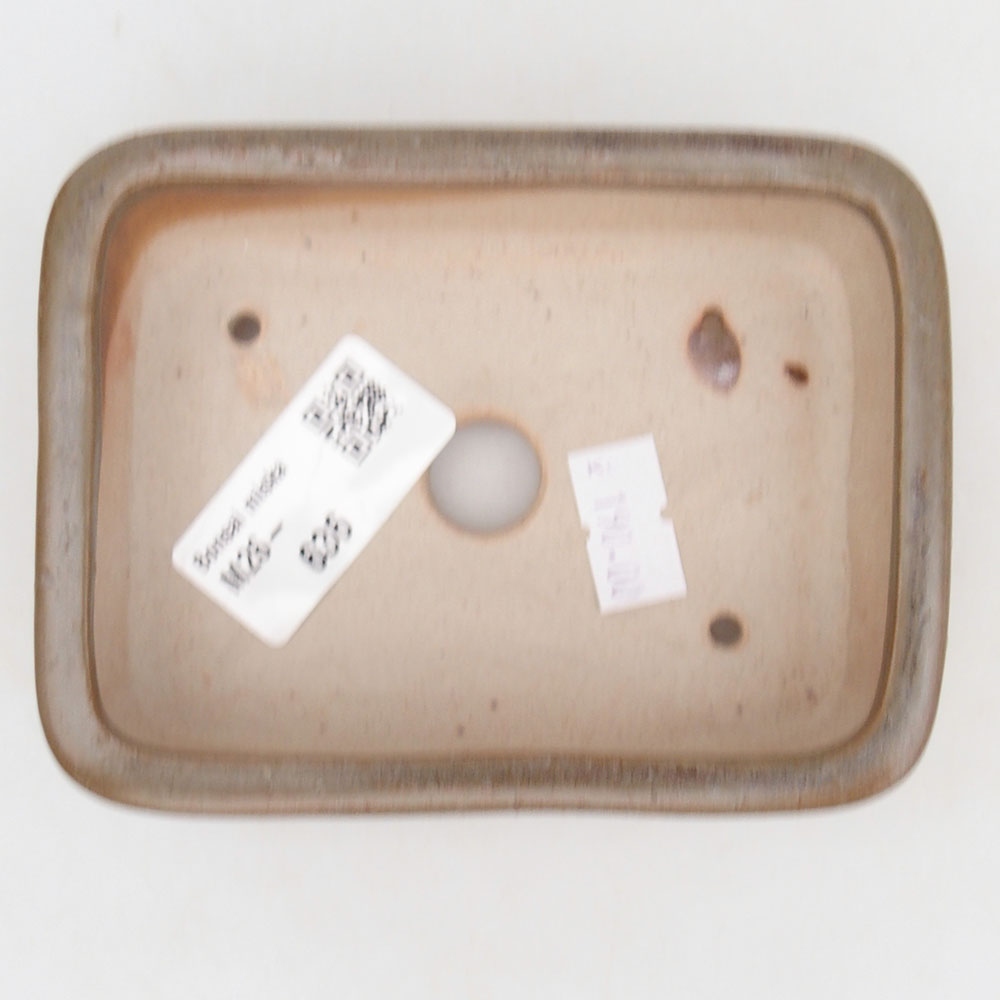 Bonsaischaal van keramiek 125 x 10 x 3 cm, bruin