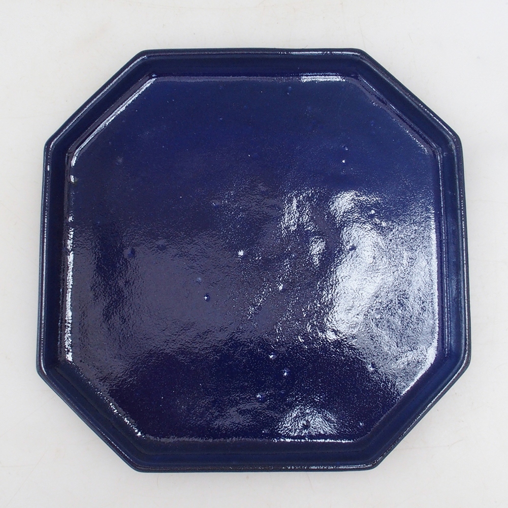 Keramische kom H14 - 18 x 18 x 1 cm - blauw