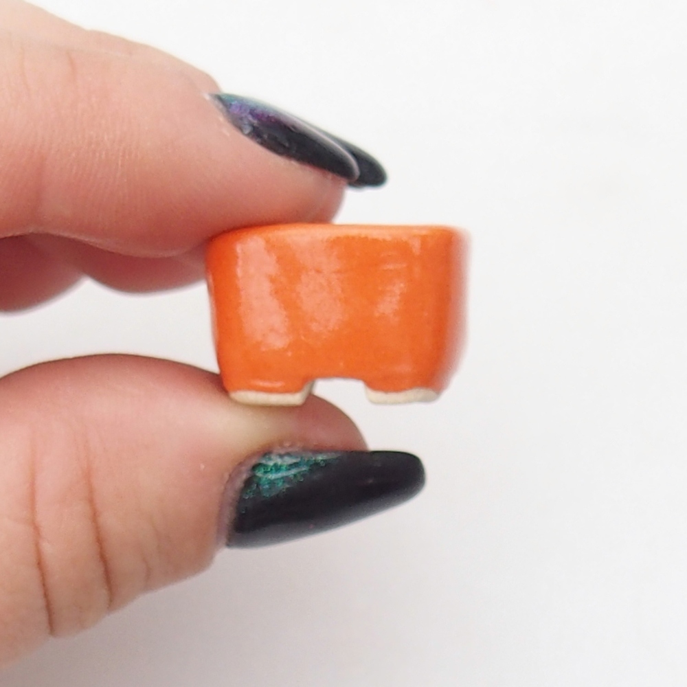 Mini bonsaischaal 2 x 2 x 1,5 cm, oranje