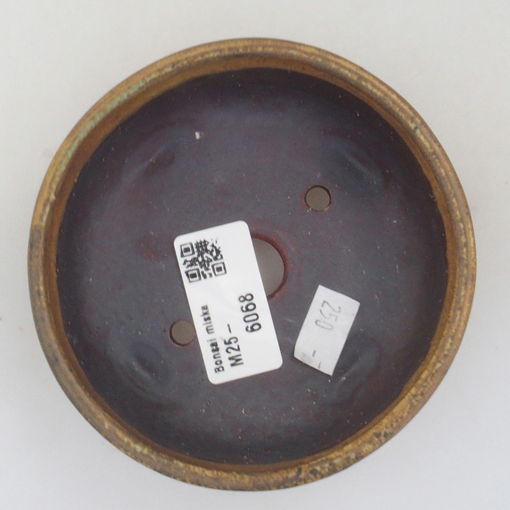 Bonsaischaal van keramiek 10 x 8,5 x 4 cm, bruin