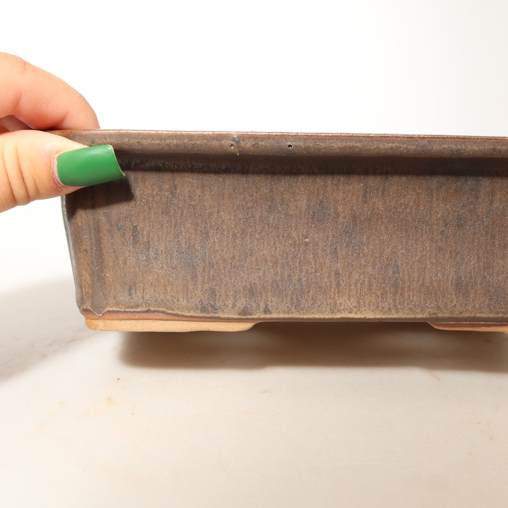 Keramische schaal  20 x 15,5 x 5,5 cm, kleur bruin