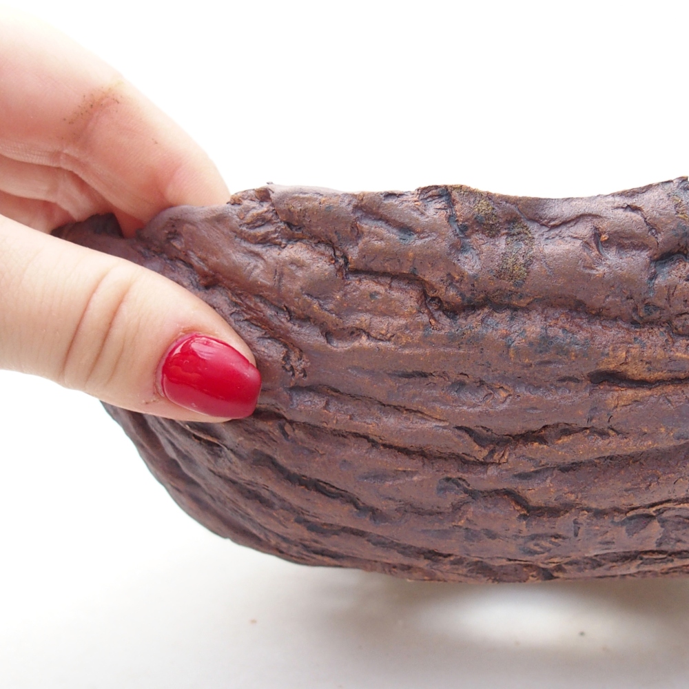 Keramisch Schelp 20 x 17,5 x 7 cm , kleur bruin