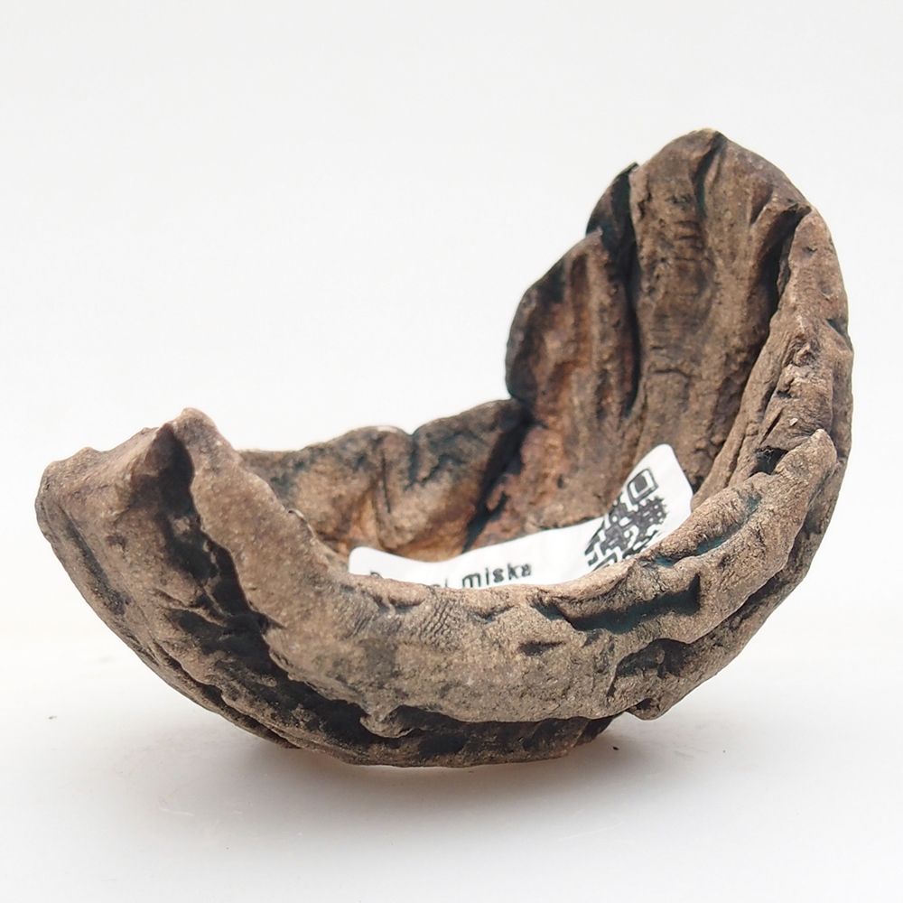 Schelp van keramiek 6,5 x 5,5 x 6 cm , kleur groen