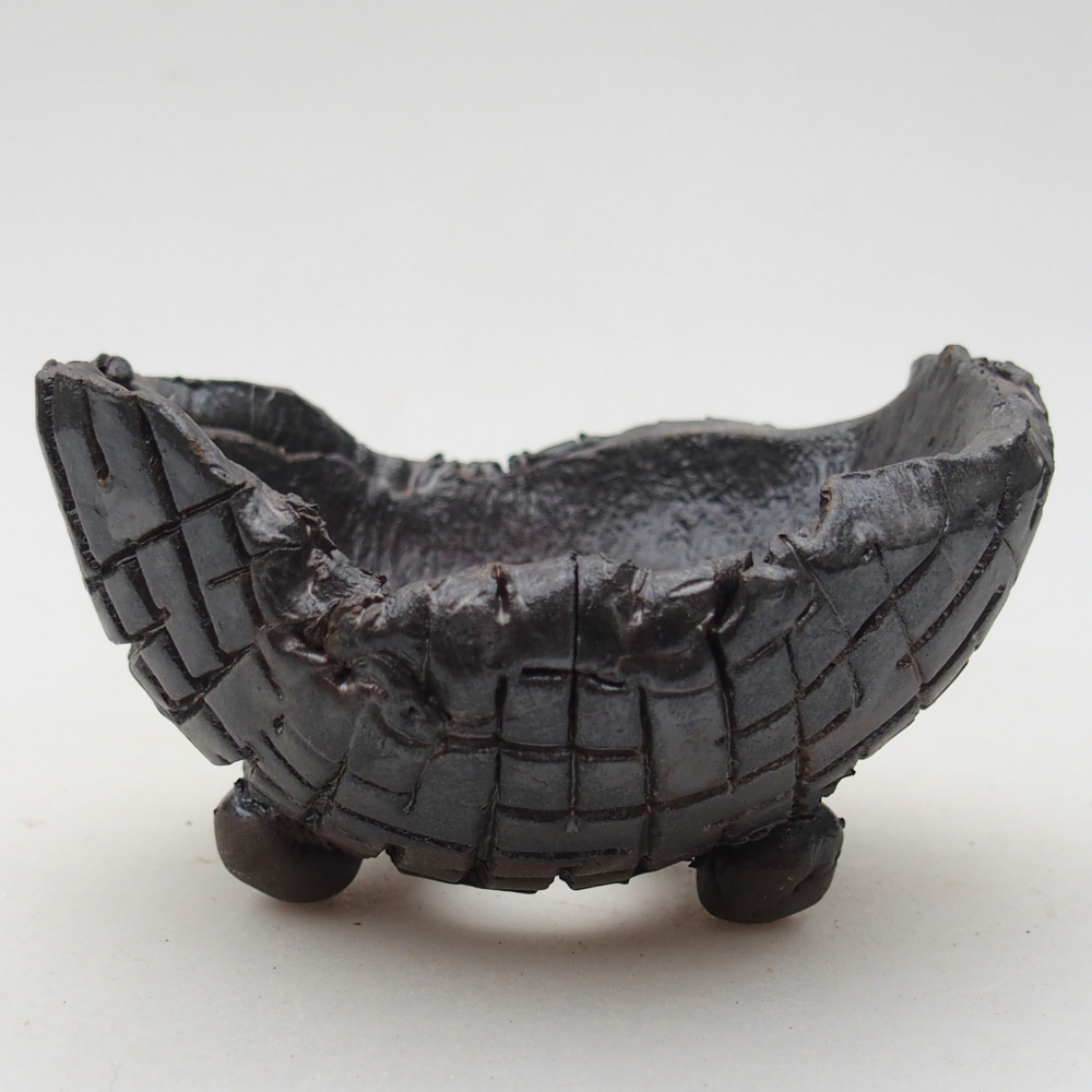 Keramische schaal 9 x 8 x 5 cm , kleur zwart