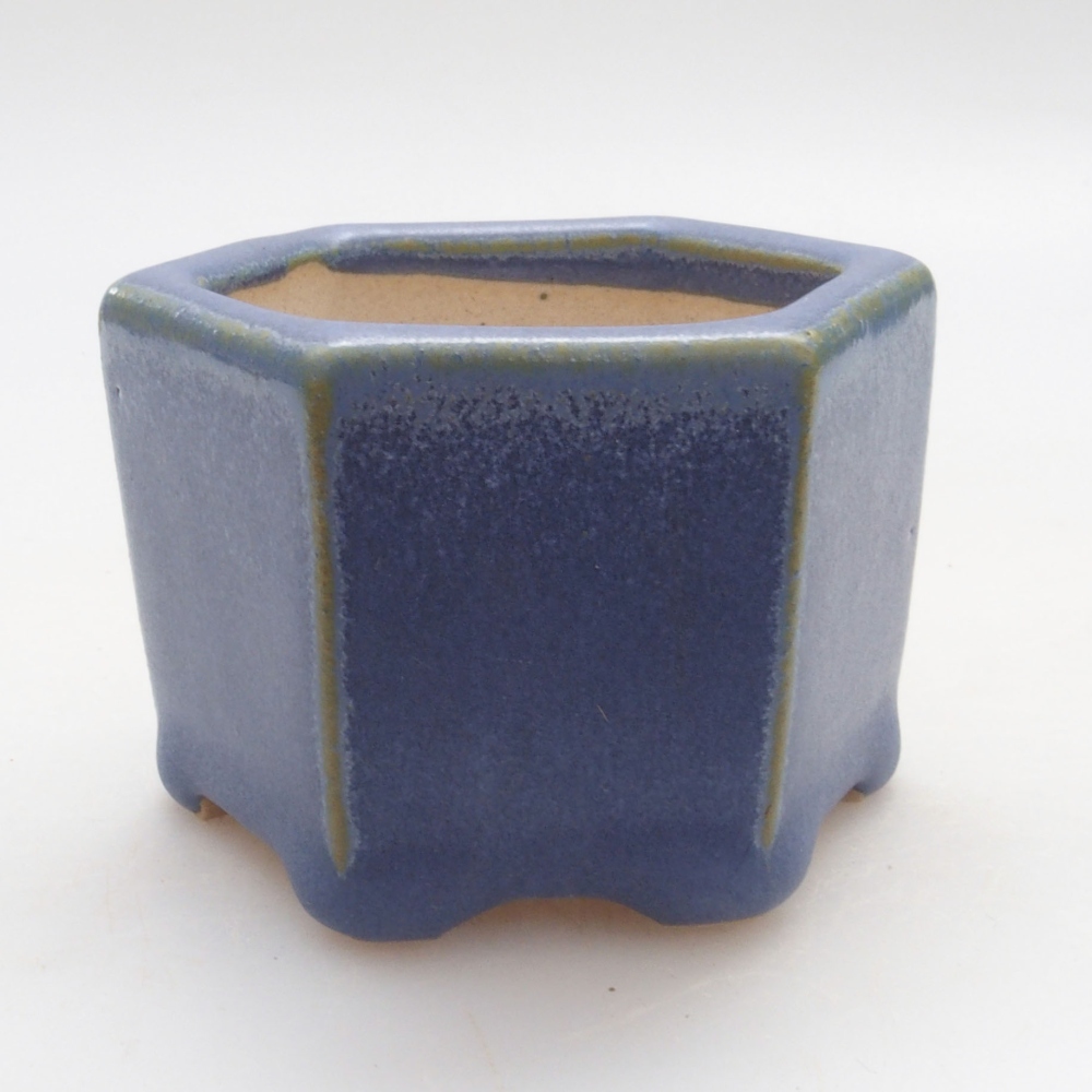 Mini bonsaischaal 6 x 5,5 x 4 cm, kleur blauw