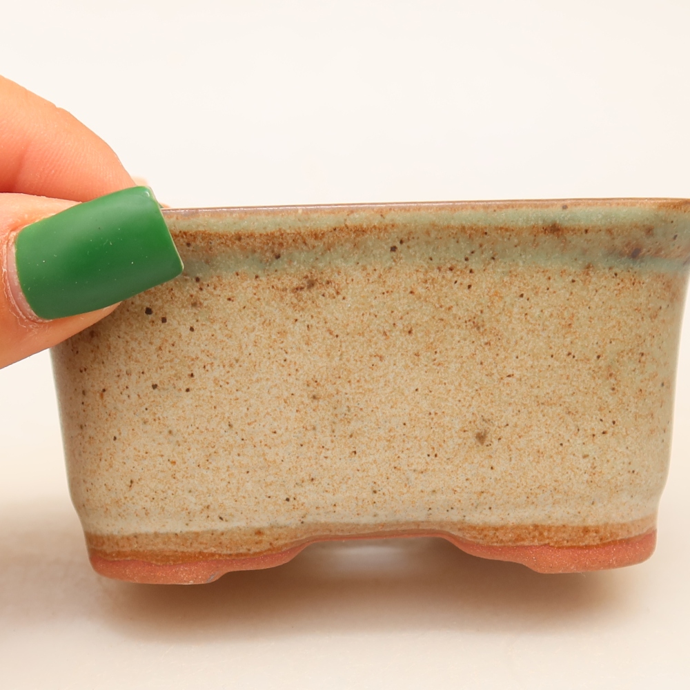 Keramische schaal  9 x 6,5 x 4,5 cm, kleur beige