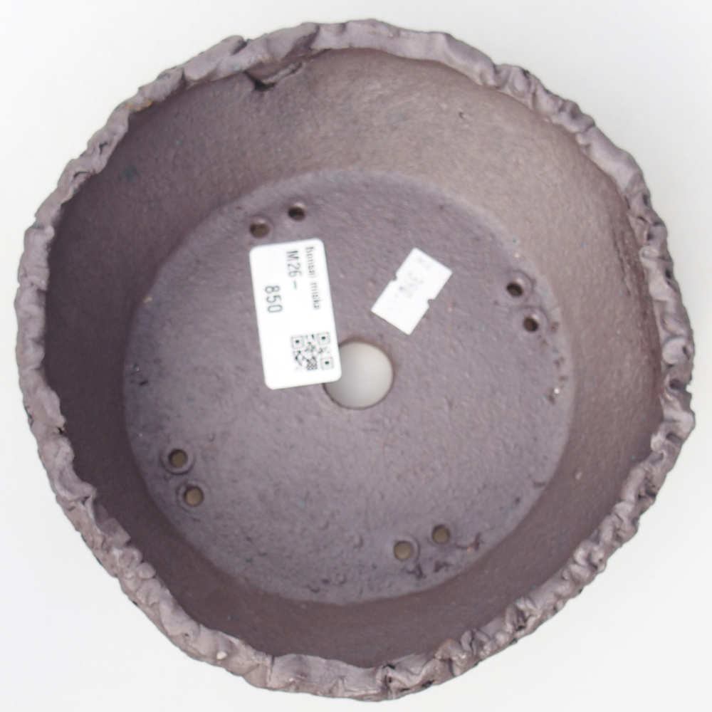 Bonsaischaal van keramiek 16,5 x 16,5 x 5,5 cm, metaalkleur