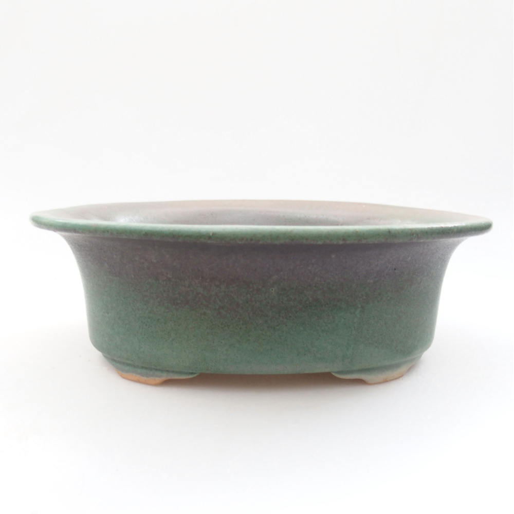 Bonsaischaal van keramiek 22 x 17 x 5 cm, groen