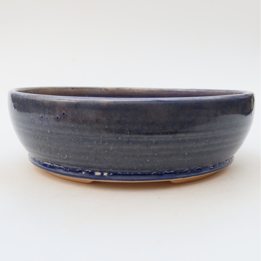 Keramische bonsaipot 20 x 20 x 6,5 cm, kleur: blauw