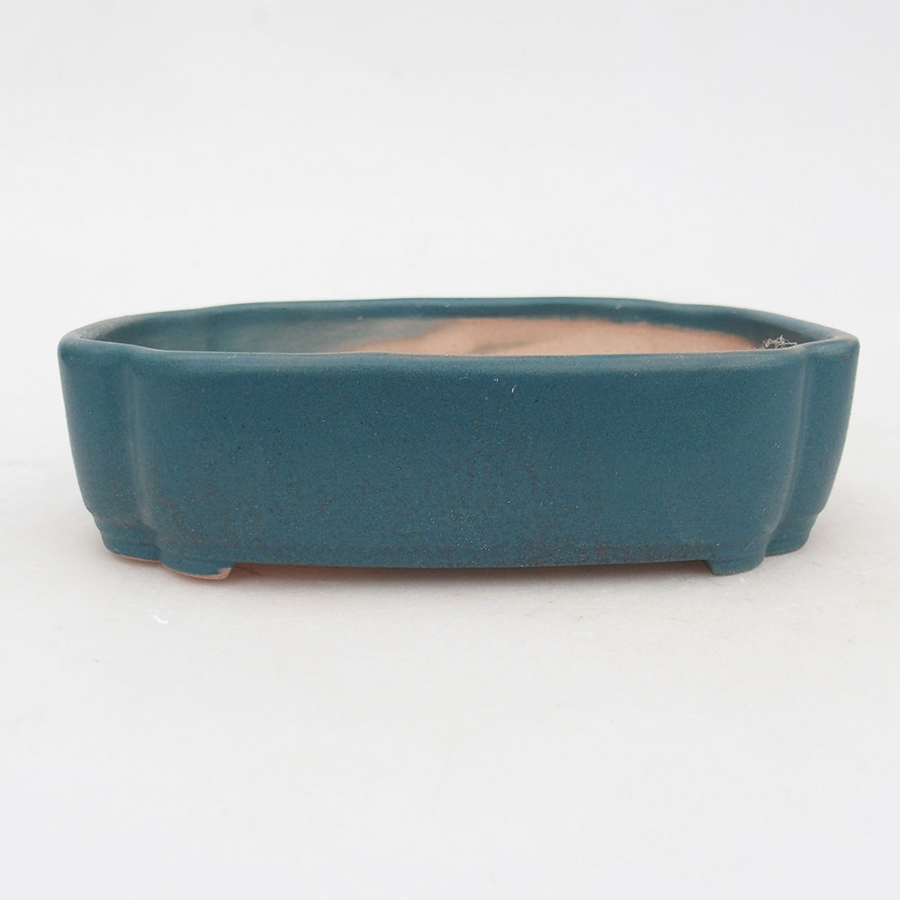 Bonsaischaal van keramiek 16 x 11,5 x 4,5 cm, kleur blauw